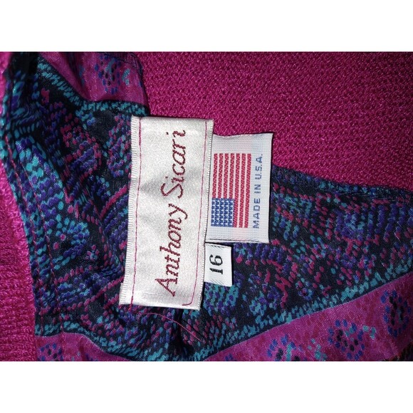 Vintage 90's Anthony Sicari Pink Sweater Size 16 - Picture 4 of 5
